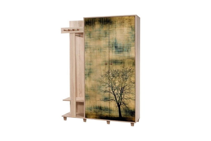 Hanah Home 135-729 Expositor Recibidor Roble Sonoma 135x194x36 cm Tablero Partículas Melamina